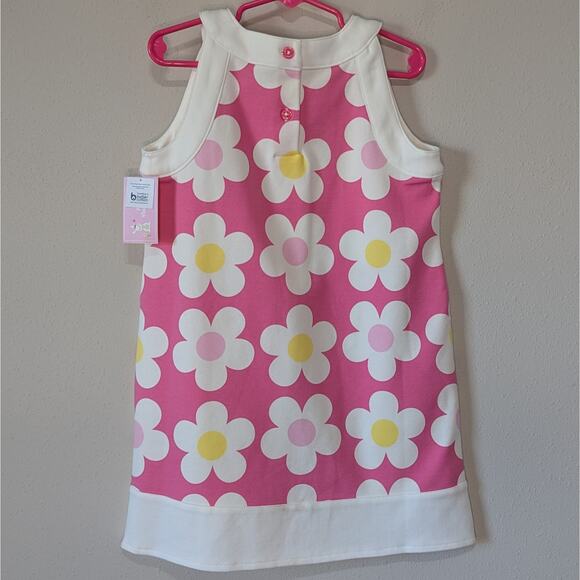 Gymboree NWT Girls Retro In the Pink Daisy Print Sleeveless Dress Size 6 - Picture 5 of 9